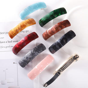 Venta al por mayor de 9cm de concha de tortuga grande automática primavera Femme Hairgrip Snap Clip Cola de Caballo titular horquilla pasador de pelo en blanco - Product Image 5