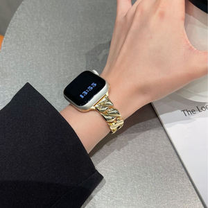 <span class=keywords><strong>Bracelet</strong></span> de montre à maillons cubains en métal gagnant-gagnant pour <span class=keywords><strong>Apple</strong></span> <span class=keywords><strong>Watch</strong></span> Series 10 9 8 7 <span class=keywords><strong>SE</strong></span> <span class=keywords><strong>Bracelet</strong></span> de chaîne de luxe pour hommes femmes - Product Image 3