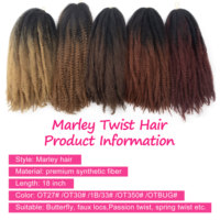 # OT30 1 Pack 24 pouces 100 grammes Ombre Brun 20 "Synthétique Marley Twist Tressage Cheveux Afro Kinky Marley Cheveux