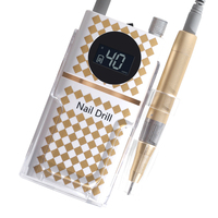 Lime à ongles électrique pour salon de manucure, perceuse 40000 tr/min, ensemble de manucure et pédicure, perceuse à ongles rechargeable portable