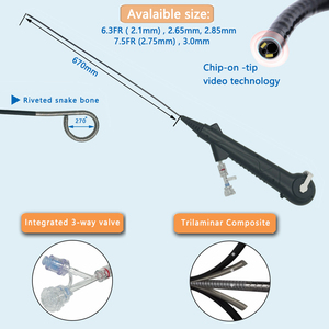 6.3FR 7.5FR HD Desechable Digital USB Urológico Endo Alcance para computadora portátil médica Video flexible Ureteroscopio médico - Product Image 3