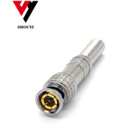 Connecteur BNC connecteur mâle vis à ruban sans soudure RG59 coaxial pour caméra CCTV