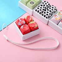 Porte-clés en plastique avec bouton fidget, capuchon de clavier mignon, jouet à presser avec son, anti-stress, pendentif à presser, cadeau