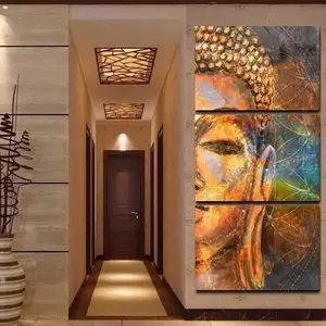 Arte para decoración del hogar y Hotel, pintura al óleo personalizada hecha a mano, Arte pop, Buda, al por mayor