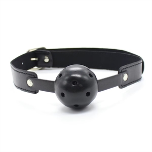 Open Mouth Deep Throat Gag BDSM Gay Balls Adult Toys Harness Made of Leather for SM <strong>Anal</strong> - Product Image 2