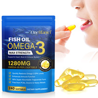 Suplementos de Aceite de Pescado Omega 3 OneBtanicl en Cápsulas Blandas, Vitaminas a Granel, Cápsulas de Aceite de Pescado Omega 3, Cápsulas Blandas de Omega 3