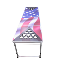Jeu de bière-pong personnalisé Table de bière-pong pliable de 8 pieds