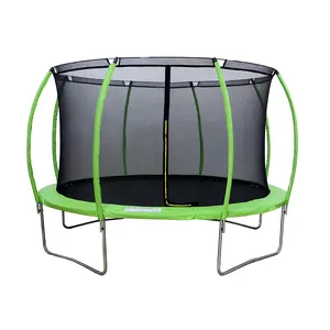 Funjump – <span class=keywords><strong>Trampoline</strong></span> d'extérieur pour enfant en bas âge, poteau incurvé personnalisé, Style renforcé, avec certificat GS, 10 pieds, 12 pieds, 14 pieds - Product Image 1