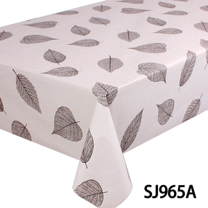 <span class=keywords><strong>Nappe</strong></span> rectangulaire en PVC ciré, lavable, résistante à l'eau, pour usage <span class=keywords><strong>extérieur</strong></span>, motif feuilles colorées/blanc - Product Image 1
