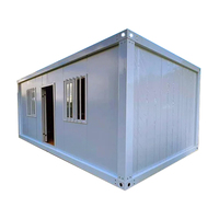 Maison pliable mobile personnalisée de 20 pieds, unités de stockage portables préfabriquées, conteneur de stockage en acier plat
