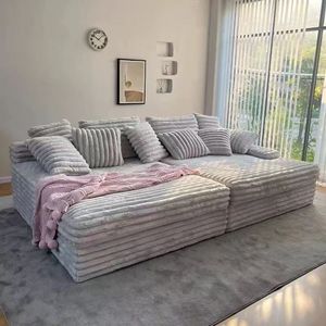 Modern Minimalist Luxury Style Living Room Balcony Lazy Person's Velvet Oversized Detachable Washable Modular <strong>Sofa</strong> <strong>Set</strong> - Product Image 6