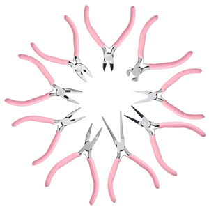 Großhandel Schmuckzangen Werkzeuge Ausstattung Lange Nadel Runde Flache Gebogene Schneidzange Schere Pinzette für DIY Schmuckherstellungswerkzeug - Product Image 3