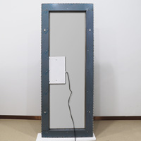 Miroir LED mural intelligent rectangulaire en verre trempé HD anti-chute avec cadre en cristal personnalisé et commande tactile pour salon