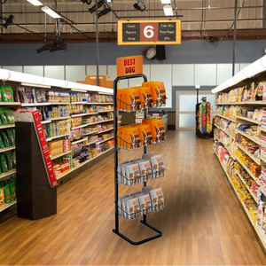 Présentoir de présentation de nourriture pour animaux de compagnie 4 paniers métalliques autonomes pour friandises pour chiens Présentoir de qualité supérieure - Product Image 1