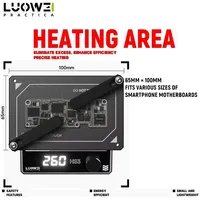 Platform Pemanasan Universal Luowei HS3 untuk Pemisahan Motherboard iPhone X-16Pro Max, Rangka Tengah, Chip CPU, BGA, Peralatan Seluler