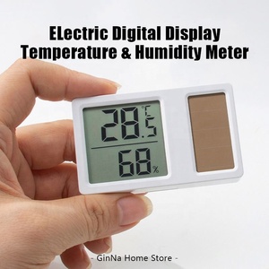 เครื่องวัดอุณหภูมิและความชื้นอิเล็กทรอนิกส์ขนาดเล็ก จอแสดงผลดิจิตอลแบบเรียลไทม์ พลังงานแสงอาทิตย์ ความแม่นยำสูง ใช้งานได้ยาวนาน - Product Image 2