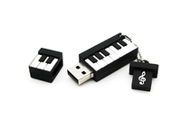 Multiple Capacity PVC Piano Keyboard USB Flash Drive Musical Instrument Pendrive Custom Logo Music Themed Corporate Gift Memory