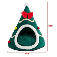Éponge tridimensionnelle pour chat, litière créative pour animaux de compagnie, tente de noël, forme de chapeau, lit de maison pour chien