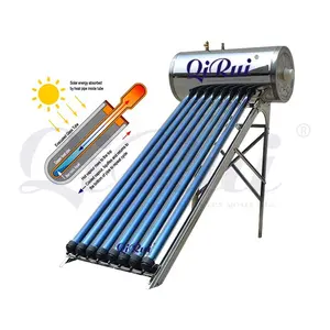 Semua baja tahan karat 26G 40G 52G 66G 80 galon panel dudukan atap Jamaika tabung impor Solar Shower sistem pemanas air panas