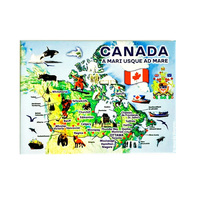 Imán de nevera personalizado de hojalata impresa con mapa de Canadá, Noruega, Oslo, Islandia, Italia, recuerdo de viaje, paisaje, magnético para refrigerador