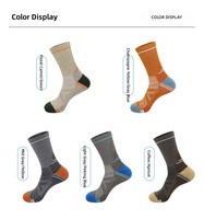 Chaussettes de course à compression épaisses avec logo personnalisé, en Spandex/Nylon de qualité, tricotées pour l'automne, pour le trail, le cyclisme, pour enfants, hommes, femmes, colorées