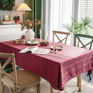 <span class=keywords><strong>Mantel</strong></span> a Cuadros Verde Tejido, Estilo Americano, Rectangular, Decorativo <span class=keywords><strong>para</strong></span> Fiestas Navideñas, Venta Directa de Fábrica - Product Image 6