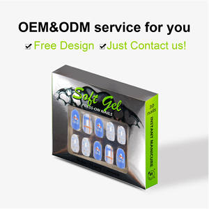 <span class=keywords><strong>Uñas</strong></span> Postizas Acrílicas <span class=keywords><strong>de</strong></span> Alta Gama, Diseño Bonito, Cortas, Redondas, <span class=keywords><strong>Color</strong></span> Azul Brillante, Personalizadas, 30 Piezas, 15 Tamaños, Cobertura Completa, Adhesivas - Product Image 3