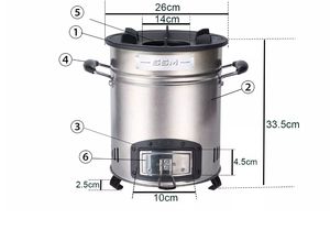 Poêle à granulés <span class=keywords><strong>de</strong></span> biomasse à ventilation naturelle, énergie propre, cuisinière améliorée pour cuisiner proprement - Product Image 6