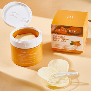 وسادات تنظيف الوجه اليومية بالكركم للعناية بالبشرة تحت علامة تجارية خاصة، مرطبة ومضادة للتجاعيد ومفتحة للبشرة - Product Image 1