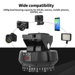 YT-1200 Auto <span class=keywords><strong>Motorisé</strong></span> Rotation Tête Panoramique Télécommande Pan Tilt Vidéo Trépied Tête <span class=keywords><strong>Stabilisateur</strong></span> pour <span class=keywords><strong>Smartphone</strong></span> Caméra 100m - Product Image 4