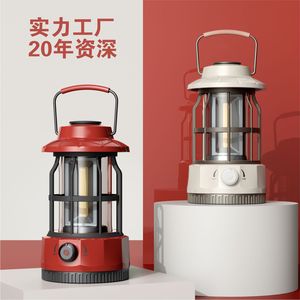Camping <b>Lantern</b> Rechargeable Battery Warm White Light Outdoor Portable Tent Lighting Cob Led Lamp - Product Image 2