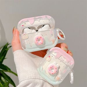 For AirPods Pro 3 Wireless <strong>Earphones</strong> Cartoon Protective case Donut for Apple <strong>Earphones</strong> 4 3 <strong>Cute</strong> Girl Protective Cover - Product Image 1