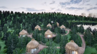 Tente de logement préfabriquée personnalisée pour hôtel haut de gamme Creative Large Eco-friendly Loft Birdcage Houses