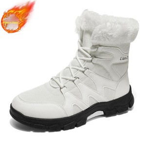 <span class=keywords><strong>Bottes</strong></span> d'hiver chaudes doublées polaire mi-mollet pour homme, tendance, pour l'extérieur, avec semelle extérieure en PVC épaissie, tige en PU, grande taille, en coton - Product Image 5