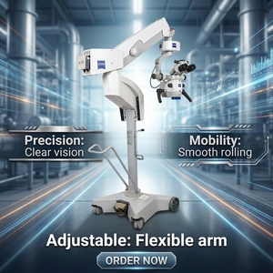 <span class=keywords><strong>Microscope</strong></span> <span class=keywords><strong>chirurgical</strong></span> d'occasion Carl <span class=keywords><strong>Zeiss</strong></span> S8 avec clarté optique élevée, anneau de mise au point fluide et support d'affichage externe - Product Image 1