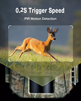 Caméra de chasse BSTCAM 4K 48MP avec contrôle WiFi via application, vision nocturne infrarouge pour la chasse manuelle, détection de mouvement de la faune, IP67