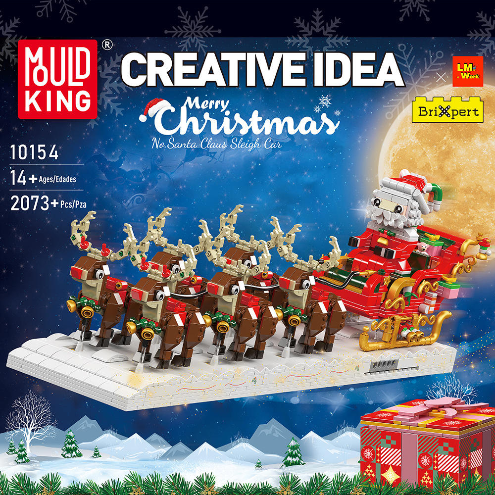 10154 Trineo de Papá Noel con nieve - 8 cajas/cartón