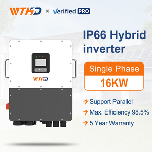 กันน้ำระดับ IP65 ระบบไฮบริดพลังงานแสงอาทิตย์ 16KW 48V 69.6A MPPT คลื่นไซน์บริสุทธิ์ แบบเชื่อมต่อกริดและแบบแยกกริด สำหรับใช้งานกลางแจ้ง - Product Image 2