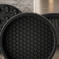 Patins de protection antidérapants en feutre de silicone noir alvéolé pour meubles, armoires, canapés et pieds de table