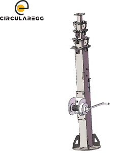 6m draagbare handmatige krukhendel aangedreven telescopische mast met zelfvergrendelende functie voor podiumapparatuur, truss, hefpaal en toren - Product Image 1