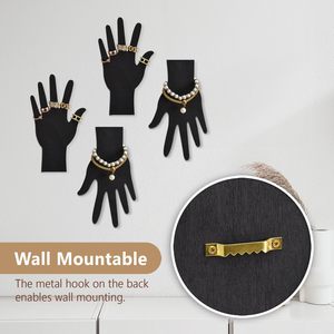 Bán buôn thanh lịch treo thực bằng gỗ tay mannequin trang sức hiển thị Nhẫn Ngón Tay tủ trang sức hiển thị đứng - Product Image 3