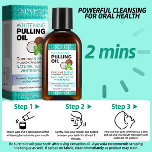 ALIVER Daily ayurvedik resimen Swish Whitening minyak kelapa menarik untuk gigi kelapa menarik obat kumur untuk kesehatan mulut - Product Image 2