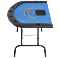 Table de poker et de blackjack pliable de qualité professionnelle, qualité casino, 72 pouces (36x30 pouces), pieds pliables