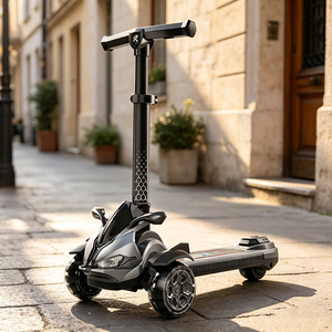 Skuter Lipat Modern Tiga Roda HT 816 Grosir, PU, 3 Pengaturan Kecepatan, Pedal Elektronik Pintar, Mainan Anak, Untuk Penggunaan Luar Ruangan - Product Image 4