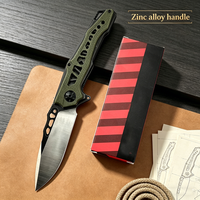 Nouveau couteau de camping et de pêche portable de haute qualité avec manche G10 et lame en acier D2, outil pliant multifonctionnel pour l'extérieur