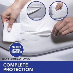 Protector de Colchón Impermeable con Cierre, Hipoalergénico, Antiácaros, para Cama con Base de Resortes, Fabricante OEM - Product Image 3