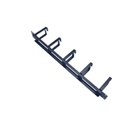 Organisateur de câbles pour rack 1U en métal de 19 pouces, personnalisable, avec 5 anneaux métalliques, gestion horizontale des câbles