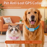 Pelacak Hewan Peliharaan Kalung Penentu Posisi Kucing AirTag Anjing Anti-Hilang Pelacak Sistem Ganda Alarm Jarak Jauh Pelacakan FindMy Tahan Air