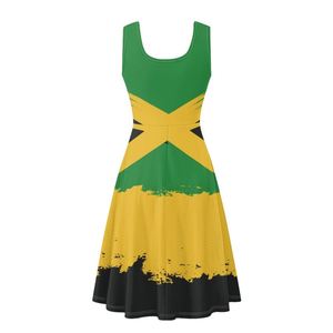Custom Women Clothing Basic Summer Casual Dresses Elegant Vintage <strong>Jamaican</strong> Flag Design Pocket Short Tank <strong>Top</strong> Sexy A-Line Dresses - Product Image 4