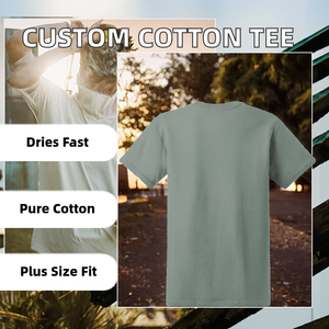 Camiseta Personalizada para Hombre, Cuello Redondo, 100% Algodón, Manga Corta, Casual, Transpirable, Corte Regular, Diseño Vintage Divertido, 230g, Patrón de Dibujos Animados, OEM - Product Image 2